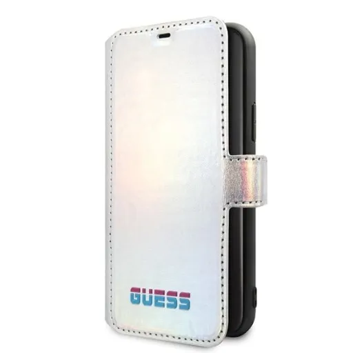 Guess GUFLBKN65BLD iPhone 11 Pro Max ezüst/ezüst Iridescent fliptok tok