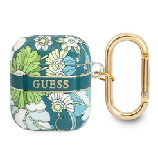 Guess GUA2HHFLN AirPods fliptok zöld/zöld Flower Strap kollekció