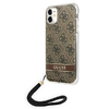 Guess GUOHCN61H4STW iPhone 11 barna/barna tok 4G Print Strap tok - 0. kép