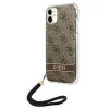 Guess GUOHCN61H4STW iPhone 11 barna/barna tok 4G Print Strap tok - 0. kép