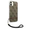 Guess GUOHCN61H4STW iPhone 11 barna/barna tok 4G Print Strap tok - 2. kép