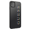 Guess GUHCN65LGMLBK iPhone 11 Pro Max fekete/fekete kemény Glitter Logó tok - 3. kép