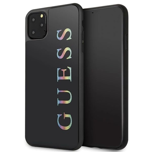 Guess GUHCN65LGMLBK iPhone 11 Pro Max fekete/fekete kemény Glitter Logó tok Guess GUHCN65LGMLBK iPhone 11 Pro Max fekete/fekete kemény Glitter Logó tok