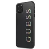 Guess GUHCN65LGMLBK iPhone 11 Pro Max fekete/fekete kemény Glitter Logó tok - 0. kép