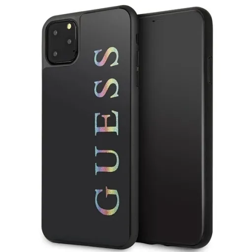 Guess GUHCN65LGMLBK iPhone 11 Pro Max fekete/fekete kemény Glitter Logó tok