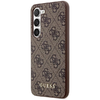 Guess GUHCS23MG4GFBR S23+ S916 barna/barna kemény tok, 4G Metal Gold Logo tok - 0. kép