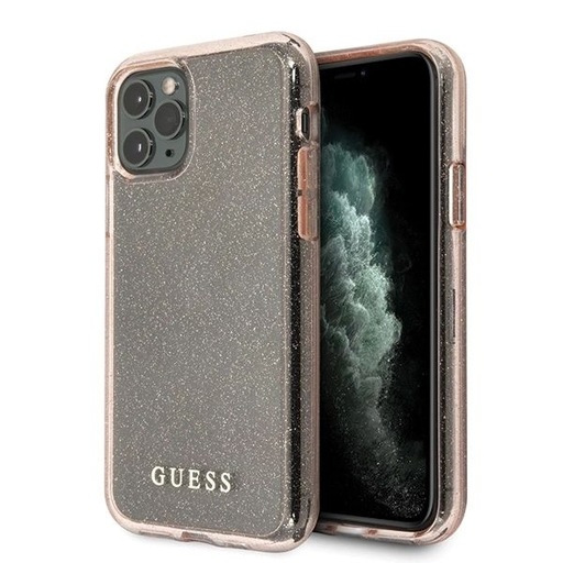 Guess GUHCN58PCGLPI iPhone 11 Pro pink/pink glitter tok Guess GUHCN58PCGLPI iPhone 11 Pro pink/pink glitter tok