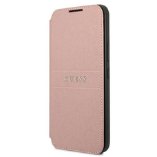 Guess GUBKS22MPSASBPI S22+ S906 rózsaszín/rózsaszín fliptok Saffiano Stripes tok