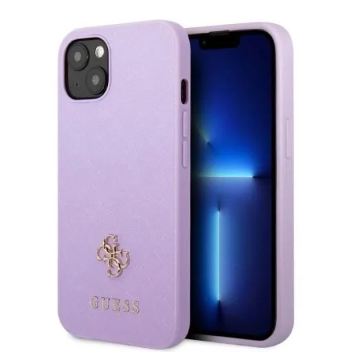 Guess GUHCP13MPS4MU iPhone 13 6.1" purple/purple hardcase Saffiano 4G Small Metal Logo