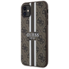 Guess GUHMN61P4RPSW iPhone 11 barna/barna kemény tok 4G Printed Stripes MagSafe tok - 0. kép
