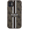 Guess GUHMN61P4RPSW iPhone 11 barna/barna kemény tok 4G Printed Stripes MagSafe tok - 1. kép
