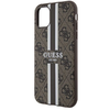 Guess GUHMN61P4RPSW iPhone 11 barna/barna kemény tok 4G Printed Stripes MagSafe tok - 4. kép