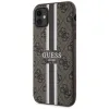 Guess GUHMN61P4RPSW iPhone 11 / Xr barna/barna kemény tok 4G Printed Stripes MagSafe tok - 0. kép