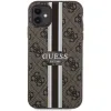 Guess GUHMN61P4RPSW iPhone 11 / Xr barna/barna kemény tok 4G Printed Stripes MagSafe tok - 1. kép