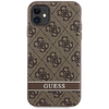 Guess GUHCN61P4SNW iPhone 11 barna/barna keménytok 4G Stripe tok - 1. kép