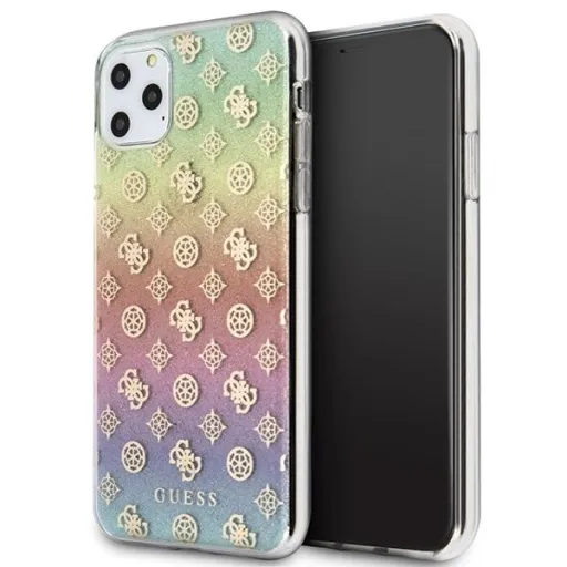 Guess GUHCN65PEOML iPhone 11 Pro Max multicolor kemény tok Iridescent 4G Peony tok