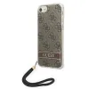 Guess GUOHCI8H4STW iPhone SE 2022 / SE 2020 / 7/ 8 barna/barna keménytok 4G Print Strap tok - 0. kép