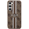 Guess GUHCS23SP4RPSW S23 S911 barna/barna kemény tok 4G Printed Stripe tok - 1. kép