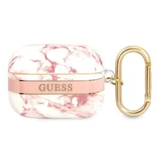 Guess GUAPHCHMAP AirPods Pro fliptok rózsaszín/rózsaszín Marble Strap Collection