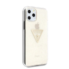 Guess GUHCN58SGTLGO iPhone 11 Pro arany/arany keménytok Glitter Triangle tok - 3. kép