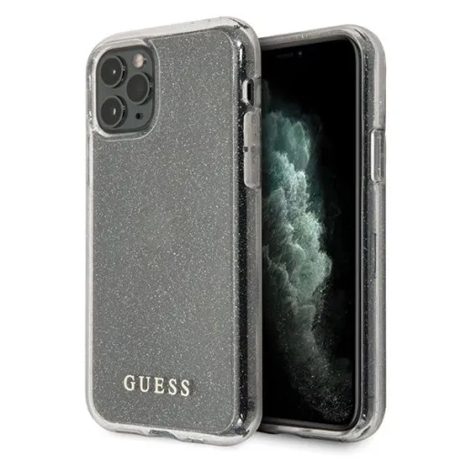 Guess GUHCN58PCGLSI iPhone 11 Pro ezüst/ezüst Glitter tok