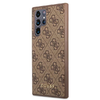 Guess GUHCS22LG4GFBR S22 Ultra S908 barna kemény tok 4G fém arany logó tok - 0. kép