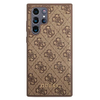 Guess GUHCS22LG4GFBR S22 Ultra S908 barna kemény tok 4G fém arany logó tok - 1. kép