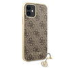 Guess GUHCN61GF4GBR iPhone 11 barna/barna kemény tok 4G Charms Kollekció tok - 1. kép