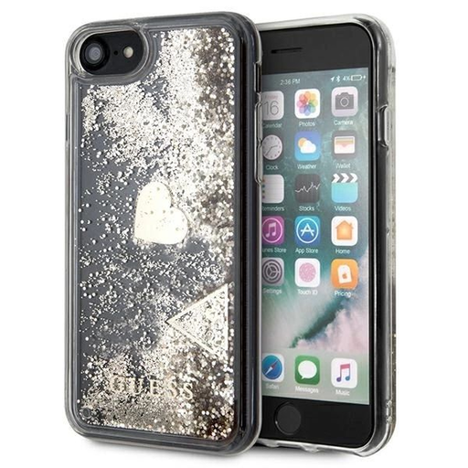 Guess GUOHCI8GLHFLGO iPhone 7/8/SE 2020 /SE 2022 arany/arany kemény tok Glitter Charms tok Guess GUOHCI8GLHFLGO iPhone 7/8/SE 2020 /SE 2022 arany/arany kemény tok Glitter Charms tok