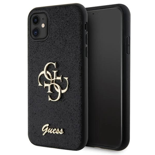 Guess GUHCN61HG4SGK tok iPhone 11 - fekete Glitter Script Big 4G tok Guess GUHCN61HG4SGK tok iPhone 11 - fekete Glitter Script Big 4G tok