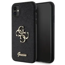 Guess GUHCN61HG4SGK tok iPhone 11 / Xr - fekete Glitter Script Big 4G tok