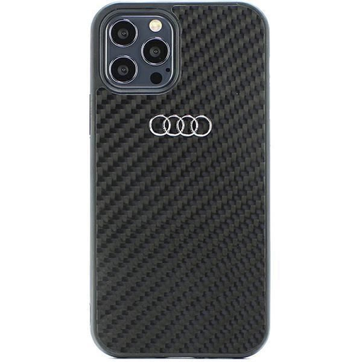 Audi Carbon Fiber iPhone 12/12 Pro 6.1" fekete/fekete keménytok AU-TPUPCIP12P-R8/D2-BK tok Audi Carbon Fiber iPhone 12/12 Pro 6.1" fekete/fekete keménytok AU-TPUPCIP12P-R8/D2-BK tok