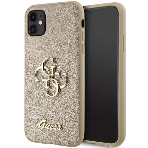 Guess GUHCN61HG4SGD tok iPhone 11 / Xr - arany Glitter Script Big 4G tok