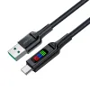 Acefast C7-04 USB-A USB-C 60W 1.2m kábel kijelzővel - fekete - 0. kép