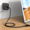 Acefast C7-03 USB-C USB-C 100W 1,2m kábel kijelzővel - fekete - 3. kép