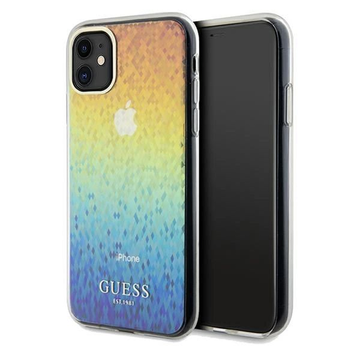 Guess IML Faceted Mirror Disco Iridescent tok iPhone 11 - színes Guess IML Faceted Mirror Disco Iridescent tok iPhone 11 - színes