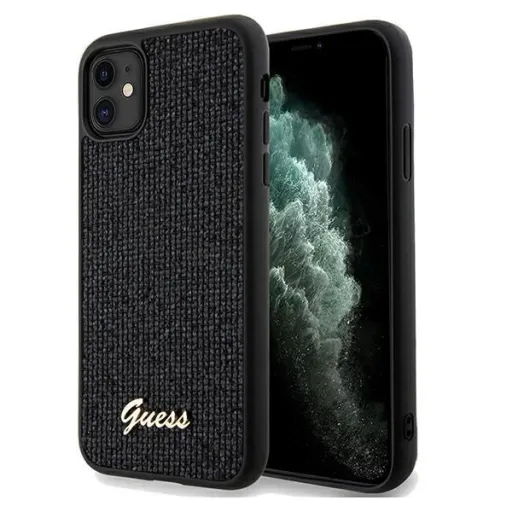 Guess Disco Metal Script tok iPhone 11 / Xr - fekete