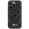 Guess GUHCS23FEPSQSQSK S23 FE S711 fekete/fekete kemény tok Quilted Metal Logo tok - 1. kép