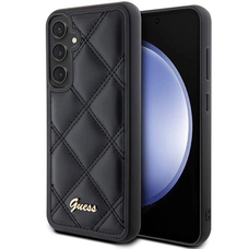 Guess GUHCS23FEPSQSQSK S23 FE S711 fekete/fekete kemény tok Quilted Metal Logo tok
