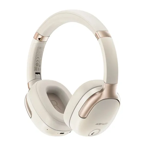 Acefast H2 on-ear vezeték nélküli Bluetooth 5.3 ANC fejhallgatók - bézs