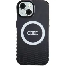 Audi IML Big Logo MagSafe tok iPhone 15 / 14 / 13 - fekete tok