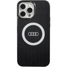 Audi IML Nagy Logós MagSafe iPhone 13 Pro / 13 tok - fekete tok