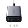 Satechi 75W Kettős Type-C PD Utazótöltő (2x USB-A,1x USB-C PD 18W,1x USB-C PD 60W) - Űrszürke - 4. kép