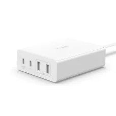 Belkin BOOST CHARGE PRO 108W 4-Portos USB GaN Asztali Töltő (Két C és Két A Port) és 2M Kábel - Fehér