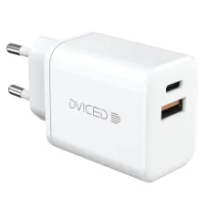 Dviced fali töltő 35W GaN 1 USB-A, 1 USB-C EU - Fehér