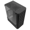 Darkflash DK300M Micro-ATX számítógépház + 3 ventilátorral (fekete) - 1. kép