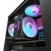Darkflash DK300M Micro-ATX számítógépház + 3 ventilátorral (fekete) - 3. kép