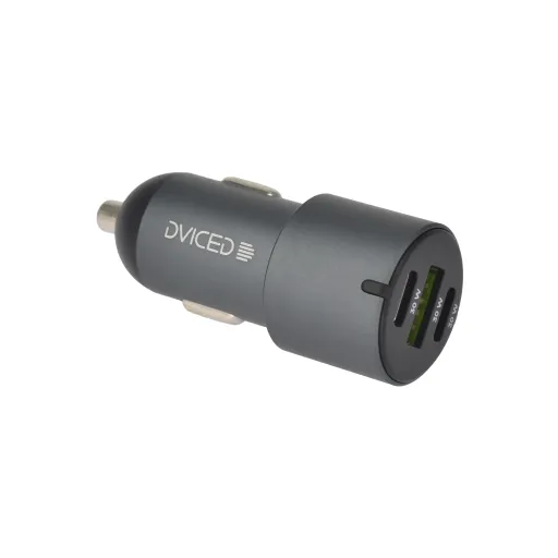 Dviced Car charger 60W 1 USB-A, 2 USB-C - Gray