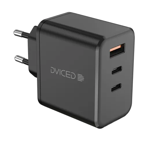 Dviced fali töltő 140W GaN 2 USB-C, USB-A EU - Fekete