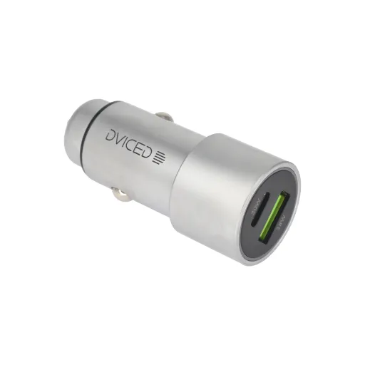 Dviced Car charger 1 USB-A, 1 USB-C - Metal